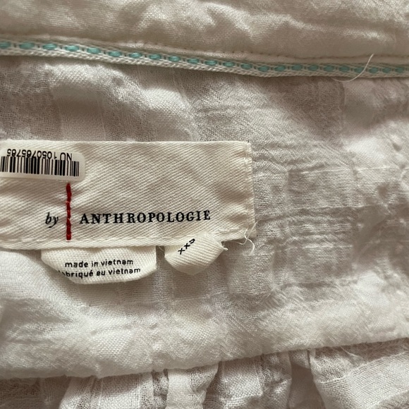 Anthropologie Cropped White Blouse - Picture 3 of 4